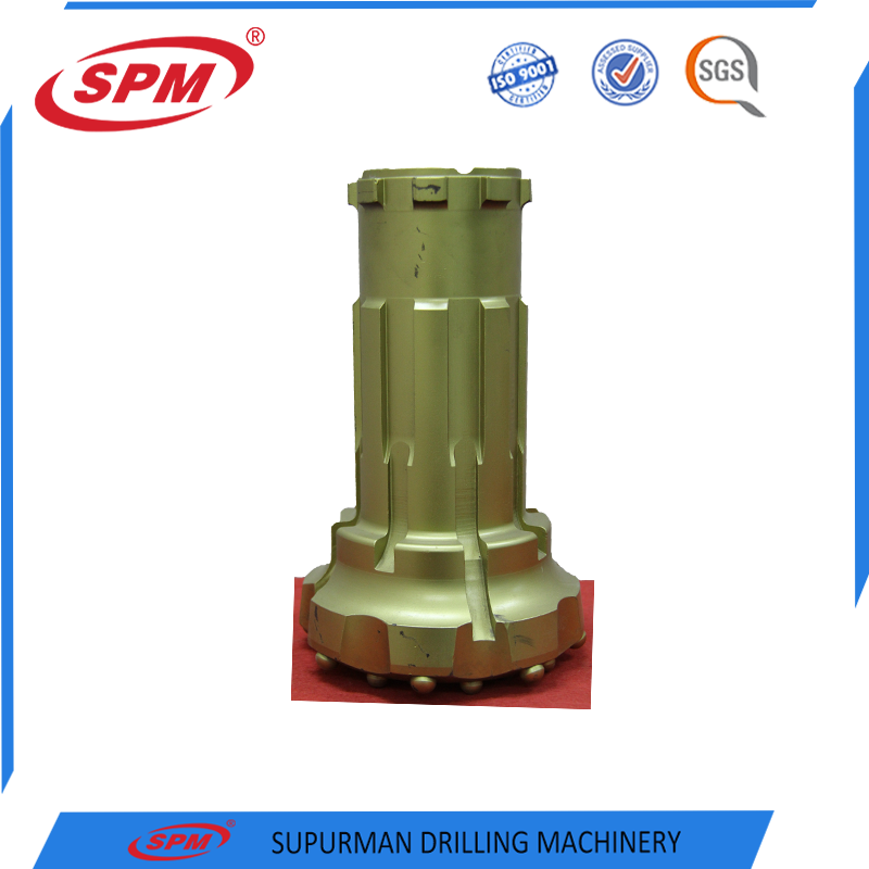 TDD Concentric casing system with blocks DTH drill bit